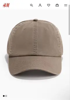 H&M ベースボール キャップ カーキ