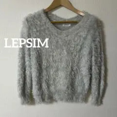 レプシム　Vネック ファ風セーター