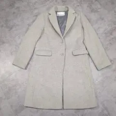 【良品】ナチュラルビューベーシック 厚手ロングコート Sサイズ グレー