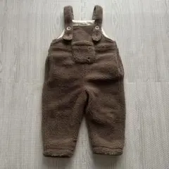 ブラウン ボアオーバーオール 90cm