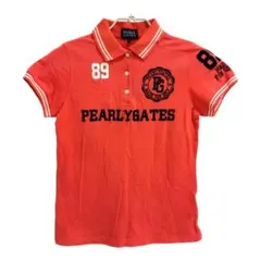 PEARLY GATES ポロシャツ サイズ1 レディース 赤 ゴルフウェア