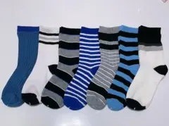 男の子靴下 綿 7足セット19cm〜23.5cm子供 小学生 コットン　第58号