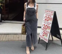 CHERI since1985 デニム　サロペット　スカート　ブラック