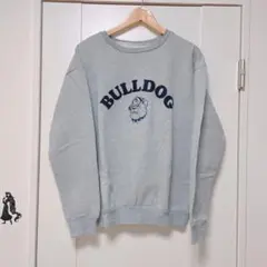 BULLDOGロゴ グレー スウェット 100%コットン