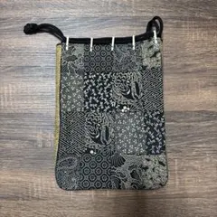 和装バッグ 印伝 パッチワーク 籐