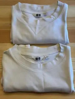 【2枚セット】ユニクロ エアリズムコットンオーバーサイズTシャツ/5分袖