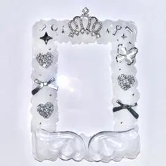 【即日発送】ホイップデコ トレカケース 硬質ケース　ホワイト　透明　王冠