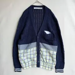 undecorated MAN メンズ　カーディガン　ニット　シャツ　ドッキングのサムネイル