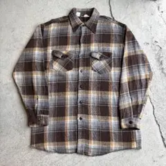 70s FROSTPROOF ヘビーネルシャツ 好配色 レア 茶色