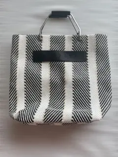 【美品】MISFITS ストライプ　ハンドバッグ 中型