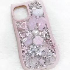スマホケース iPhone15 ゴテゴテ デコ電 ピンク 量産型 地雷
