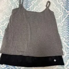 NUX グレー スポーツトップス S ZUMBA