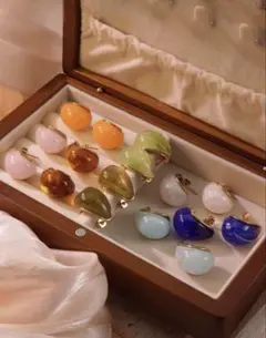 金属アレルギー対応 ステンレス ドロップピアス ホワイト