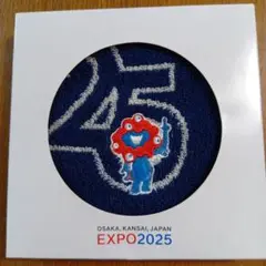 EXPO 2025 ミャクミャクタオル ハンカチ　ネイビー