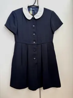 ファミリア　濃紺半袖ワンピース　紺色　120㎝