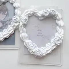 トレカケース　ホイップデコ　B8 硬化ケース　水色　バラ　ローズ　ケーキ　メイド