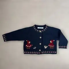 ファミリア 紺色カーディガン 70cm