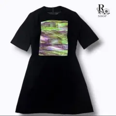McQ マックキュー アレキサンダーマックイーンワンピース　黒 マルチカラー