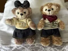 【美品】 ダッフィーとシェリーメイ　マリンスタイル　ぬいぐるみバッジセット