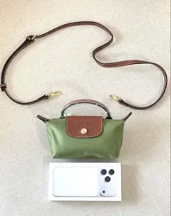 新品 ロンシャン ルプリアージュ エクストラ XS リケングリーン×茶2WAY