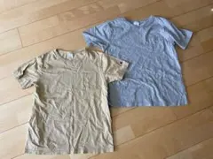 Champion Tシャツ 160サイズ 2枚セット ベージュ グレー　美品