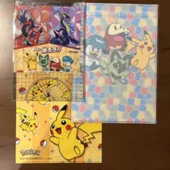 下敷き クリアファイル　ポケモン　3点セット