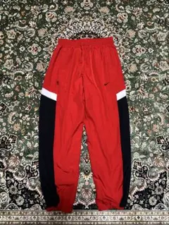 Nike レッド ブラック ストライプパンツ Mサイズ