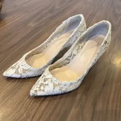 CORSO ROMA 9 レースパンプス ホワイトのサムネイル