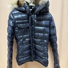 MONCLER 黒 ダウンジャケット ファー付き