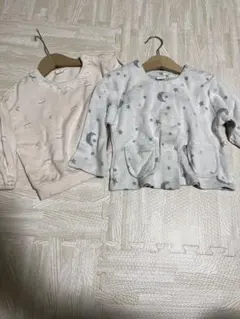 Cottoliベビー服 トップス 2点セット 90㎝星と月の模様 女の子