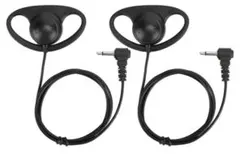 D 形状イヤホン ヘッドセット 3.5イヤーフック ヘッドセット ✕2個セット