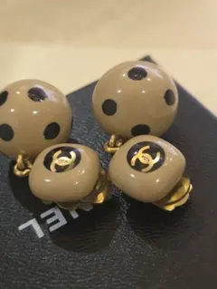 CHANEL#黒リボン付きイヤリング レア - メルカリ