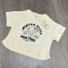 キッズ Tシャツ 女の子 男の子 トップス 半袖 アイボリー ホワイト 韓国