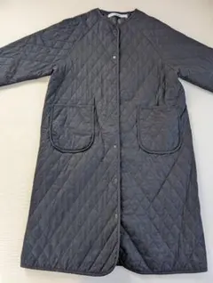 黒キルティングロングコート 約120cm