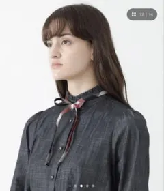 【美品】ブルーレーベルクレストブリッジ シャツワンピース リボン