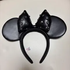 ディズニーカチューシャ　レザー　ミニーちゃん