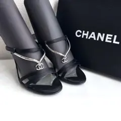 CHANEL シャネル　ココマーク　ストラップ　サンダル　ハイヒール　ミュールのサムネイル
