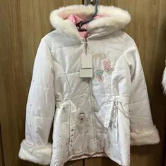 メゾピアノ ホワイトファー付きダウンコート