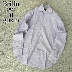 美品 ブリッラペルイルグスト Brilla ビームス　ドレスシャツ　チェック　Lのサムネイル