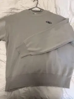 グレー クルーネック トレーナー ニット