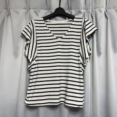 フリルTシャツ アクアガール ボーダーのサムネイル