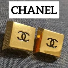シャネル CCマーク イヤリング 26 GP 四角タイプ 大きめ ヴィンテージ