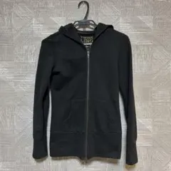 ブラック スパンコール付きフード パーカー