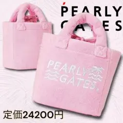 新品 定2.4万 パーリーゲイツ カートバッグ パイル ロゴ刺繍 トートバックのサムネイル