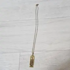 エジプト風彫刻ネックレス ゴールド