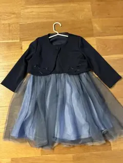 キッズ フォーマルドレス ボレロセット ネイビー