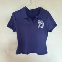 SHEIN SERENITY 73 半袖 ポロシャツ ネイビー Mサイズ