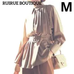 RUIRUE BOUTIQUE（ルイルエブティック）　プリーツロングシャツ　M