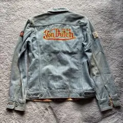 【USED】VON DUTCH クラッシュデニムジャケット　46