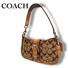 美品 COACH ハンドバッグ ワンショルダー ソーホー シグネチャー